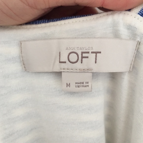 LOFT Striped Flare Dress - Picture 3 of 8